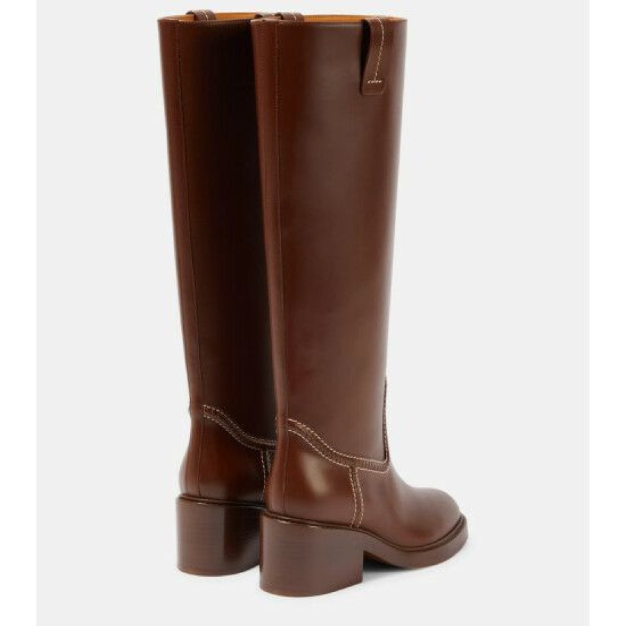 * Chloe Mallo Leather Knee-High Boots Boots