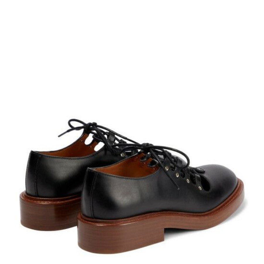 * Chloe May Lace-Up Leather Shoes Flat Shoes