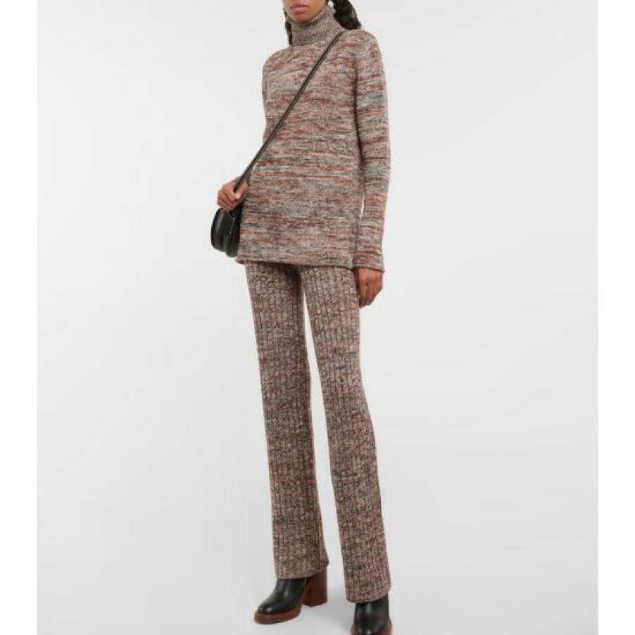 * Chloe Cashmere And Wool Flared Pants Pants