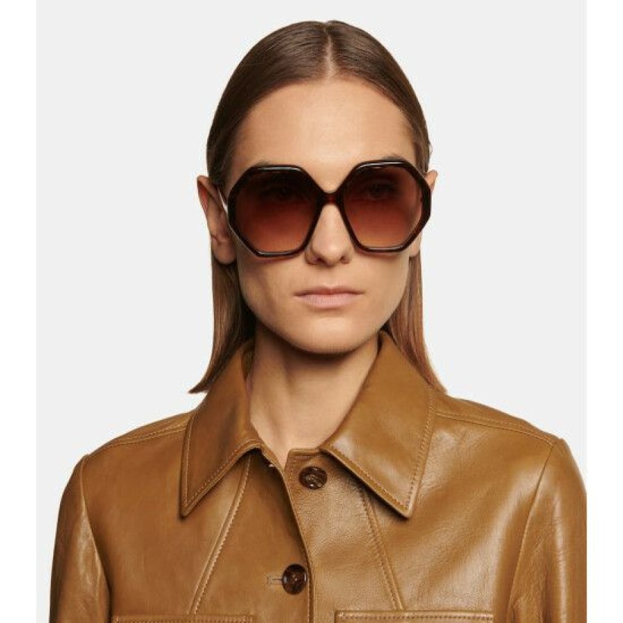 * Chloe Esther Hexagonal Sunglasses Sunglasses