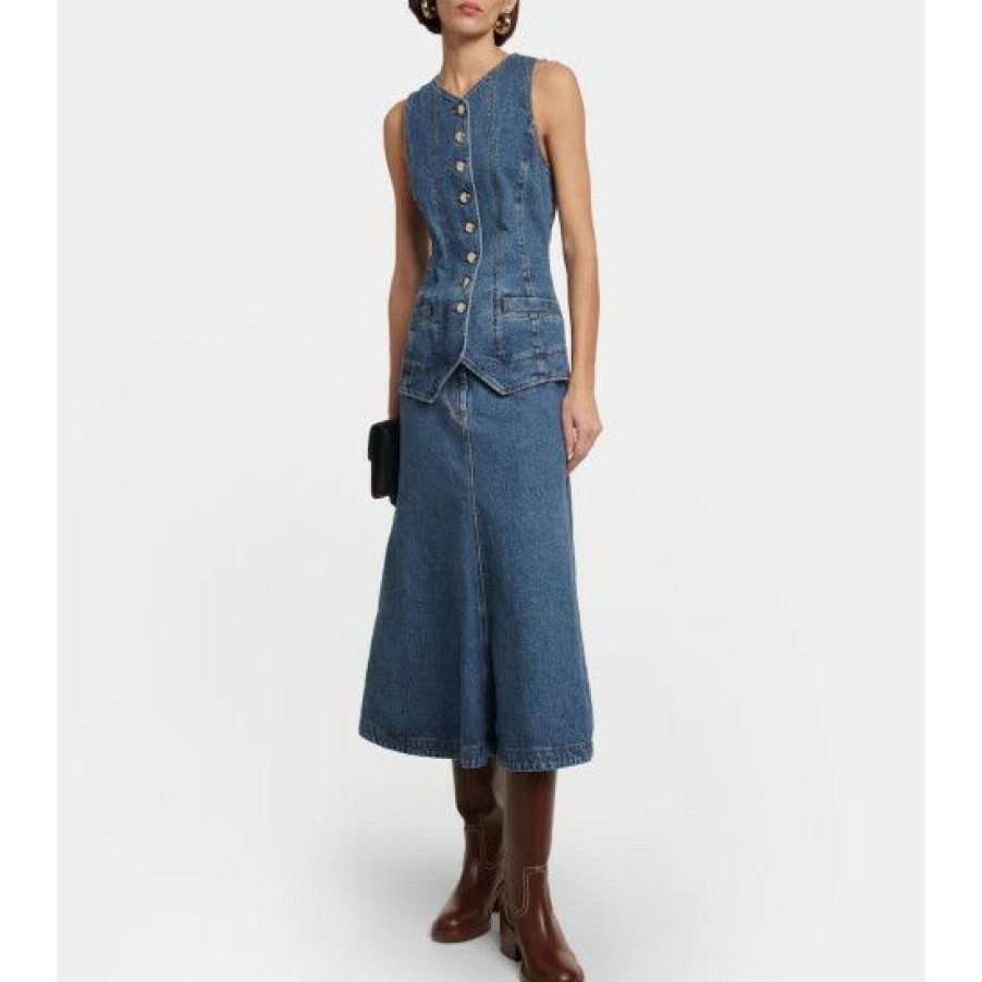 * Chloe Denim Midi Dress Dresses