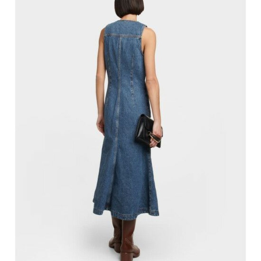 * Chloe Denim Midi Dress Dresses