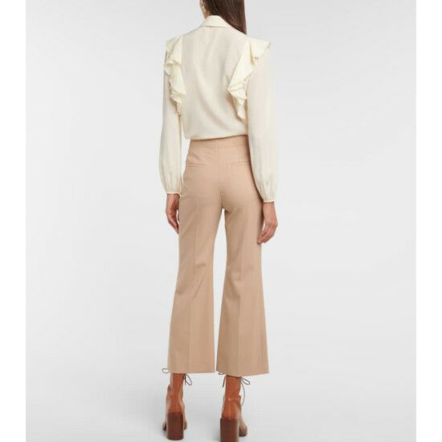 * Chloe High-Rise Flared Culottes Pants