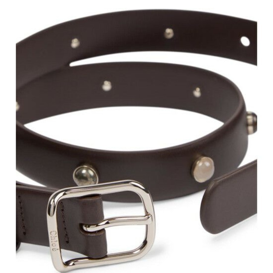 * Chloe Embellished Leather Belt Belts