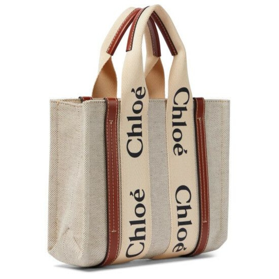 * Chloe Woody Small Canvas Tote Tote Bags