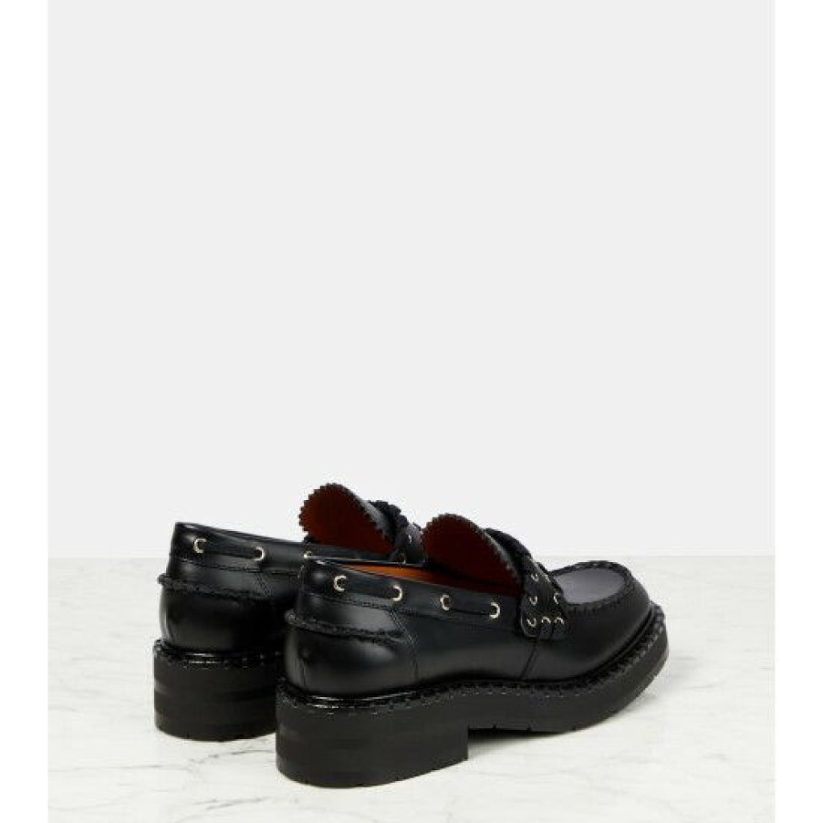 * Chloe Noua Leather Loafers Flat Shoes