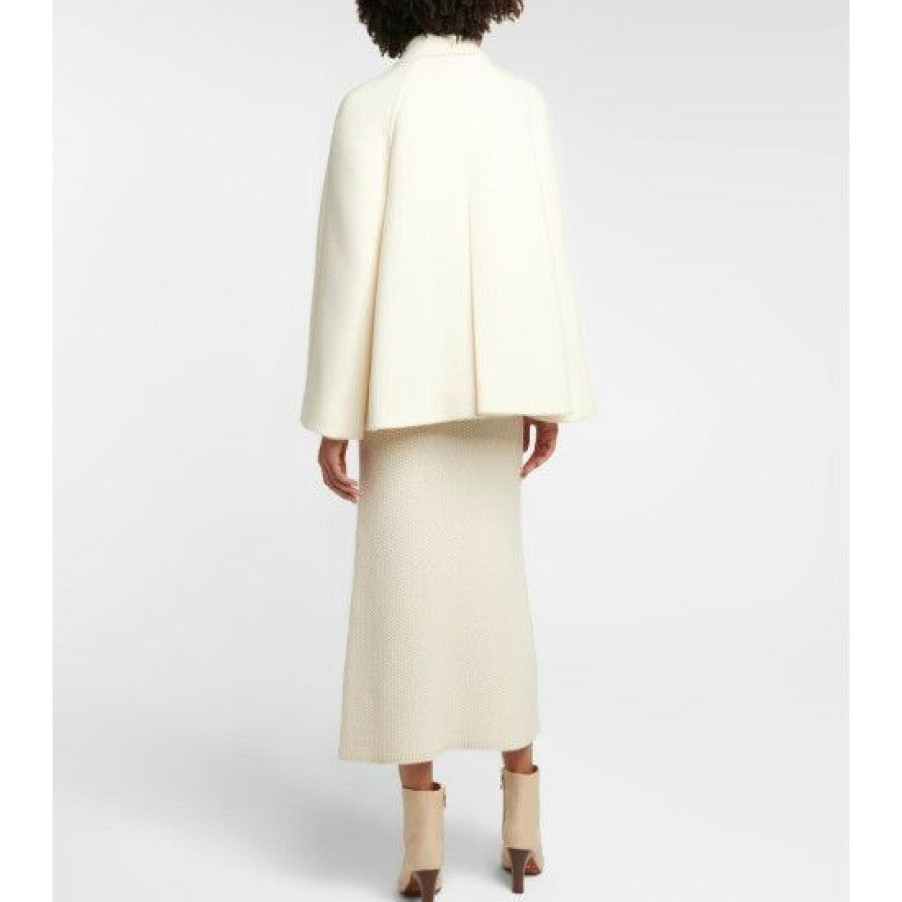 * Chloe Caped Wool-Blend Coat Jackets