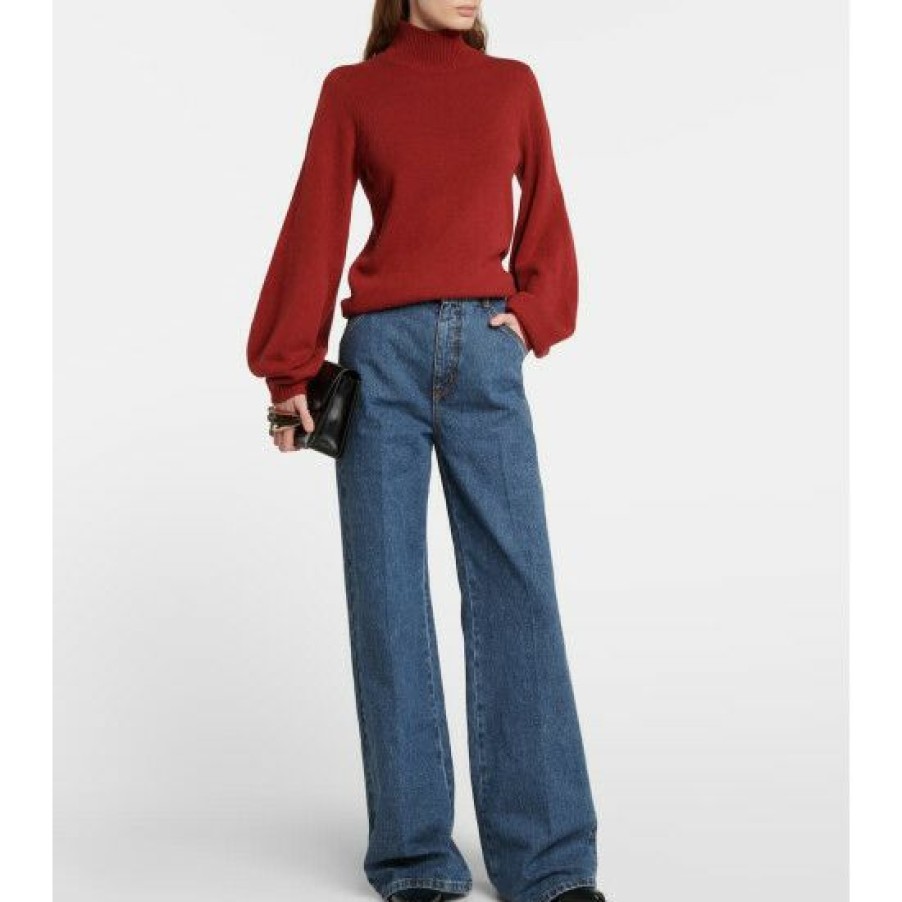 * Chloe High-Rise Wide-Leg Jeans Jeans