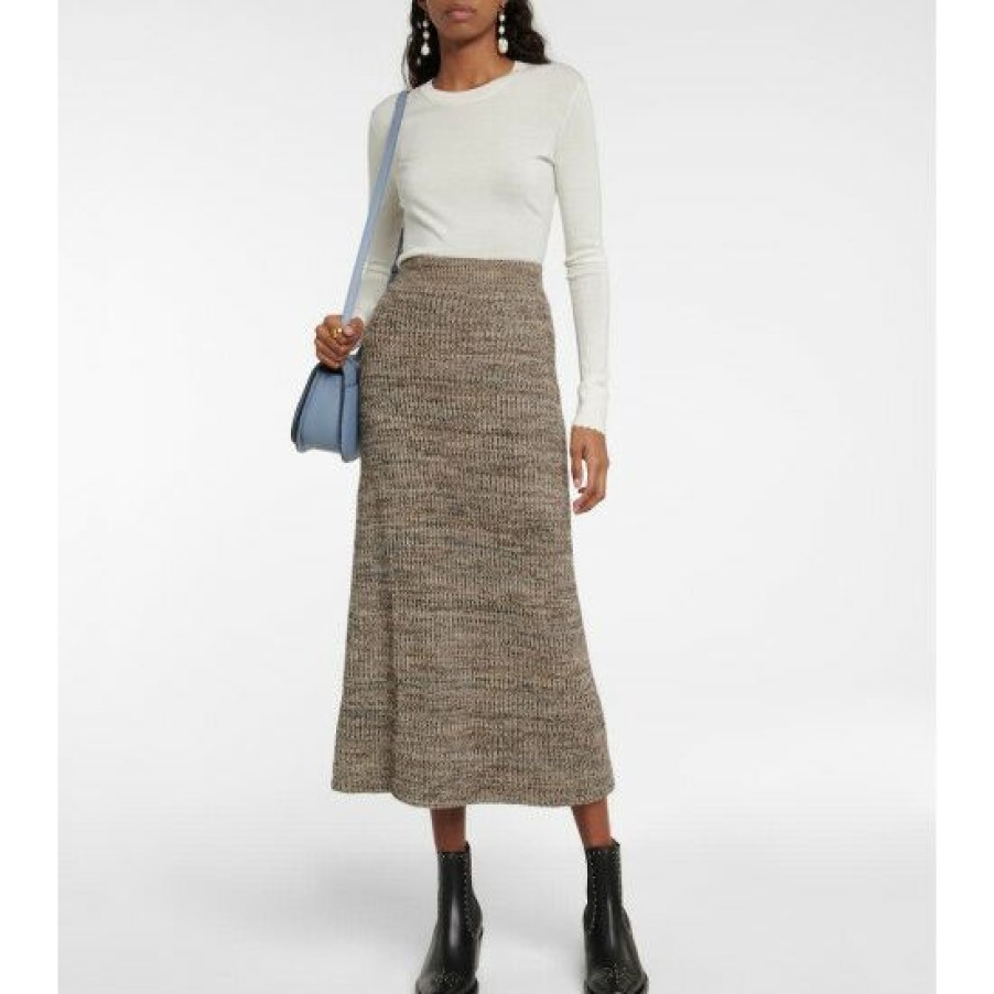 * Chloe Cashmere And Silk-Blend Skirt Skirts