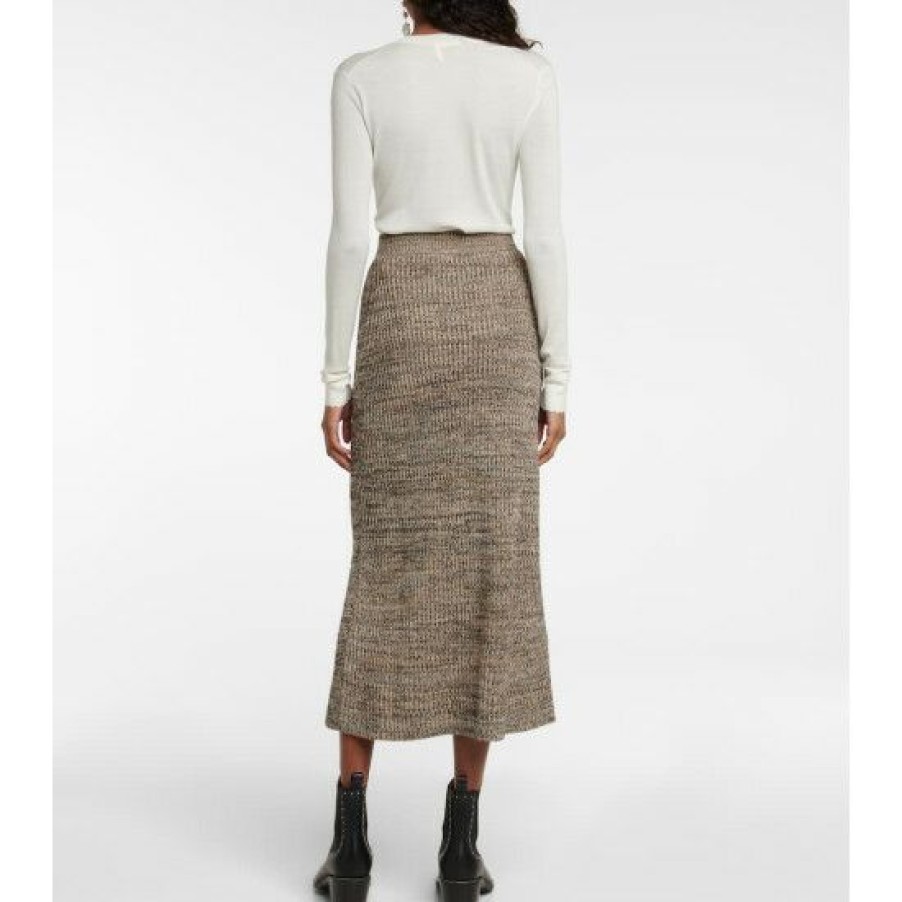 * Chloe Cashmere And Silk-Blend Skirt Skirts