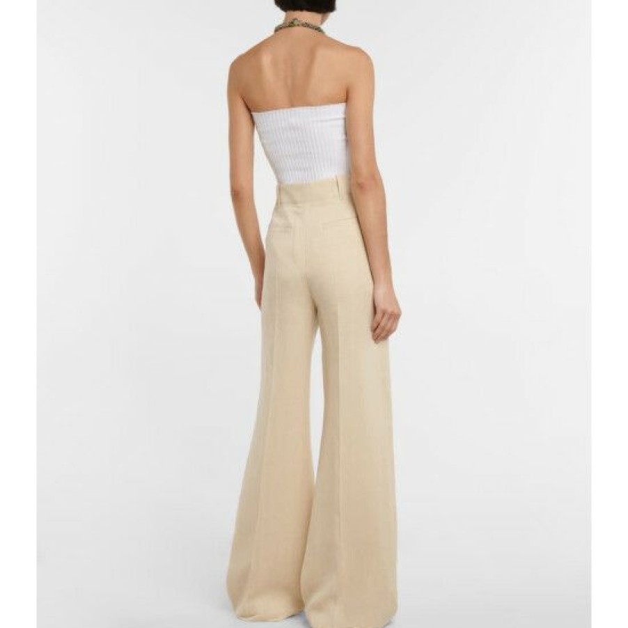 * Chloe Linen High-Rise Wide-Leg Pants Pants