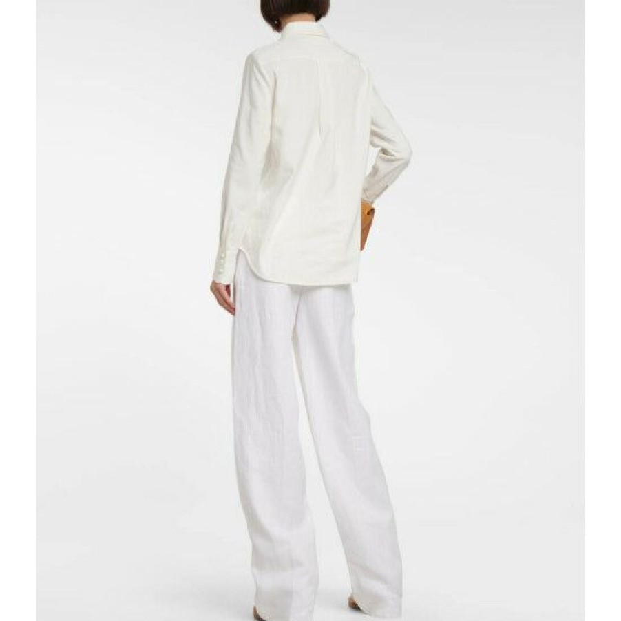 * Chloe Broderie Anglaise Crepe De Chine Shirt Tops