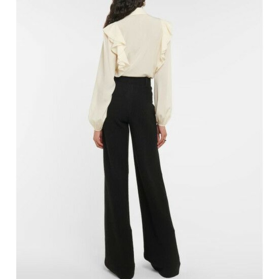 * Chloe High-Rise Flared Virgin Wool Pants Pants