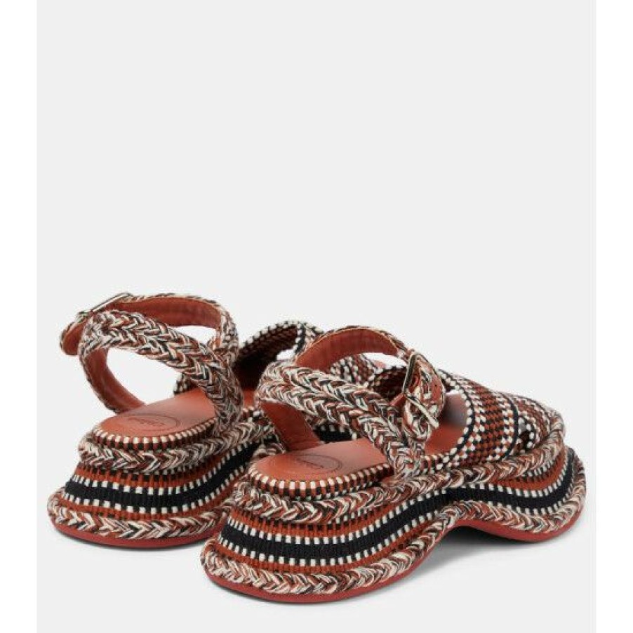 * Chloe Meril Woven Platform Sandals Sandals