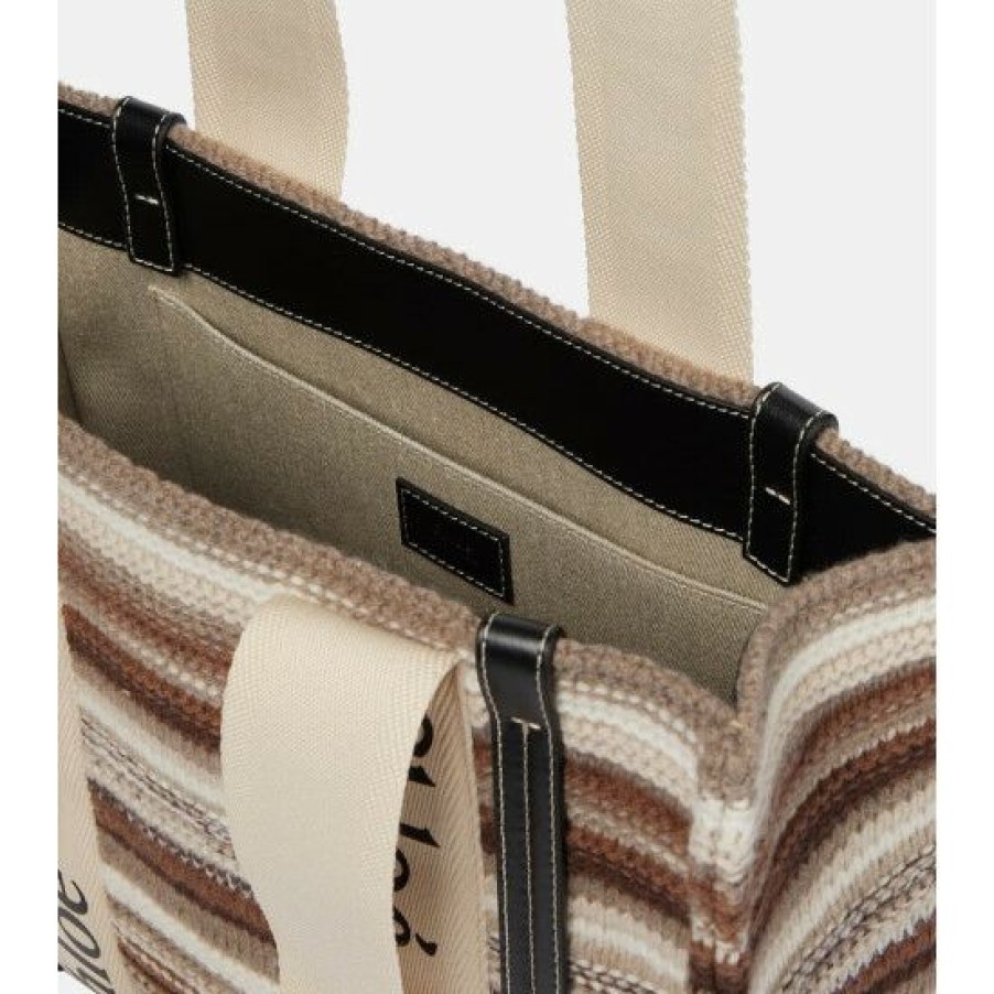 * Chloe Woody Medium Recycled Cashmere Tote Tote Bags