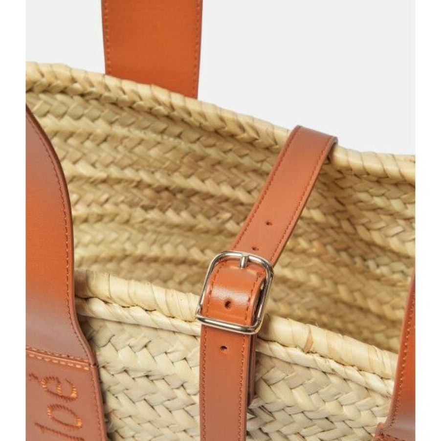 * Chloe Sense Medium Raffia Tote Bag Tote Bags