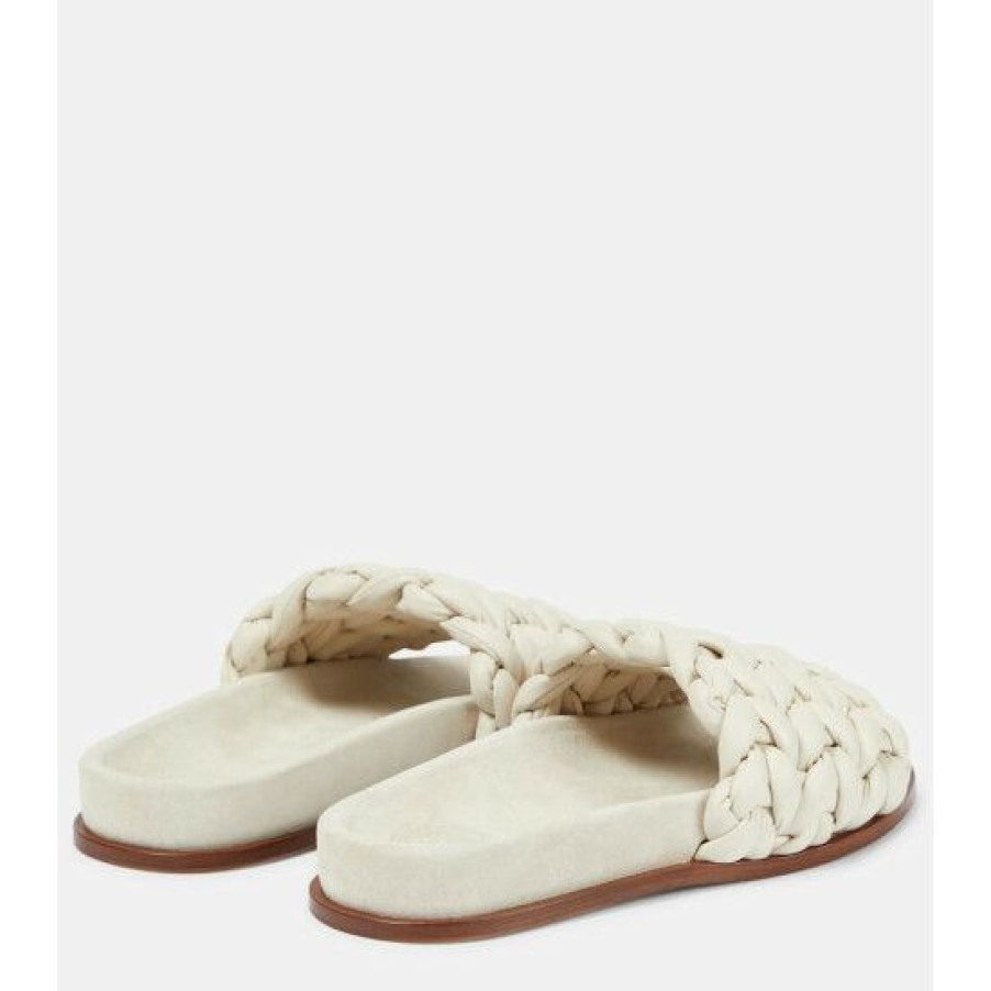 * Chloe Kacey Leather Slides Sandals