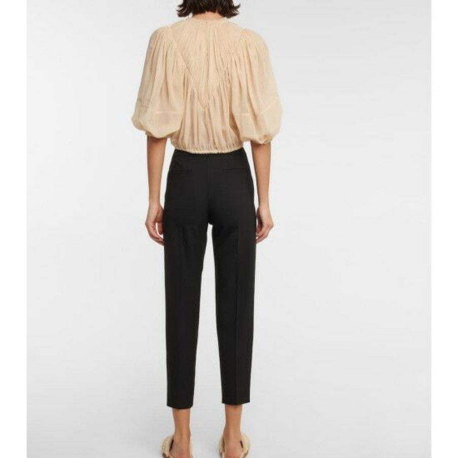 * Chloe High-Rise Wool-Blend Pants Pants