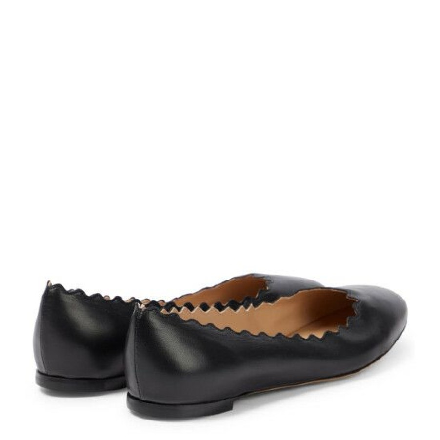 * Chloe Lauren Leather Ballet Flats Flat Shoes