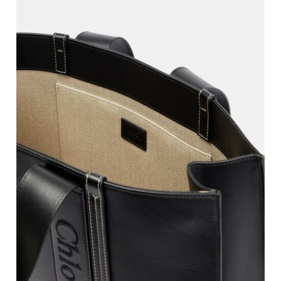 * Chloe Woody Large Leather Tote Tote Bags