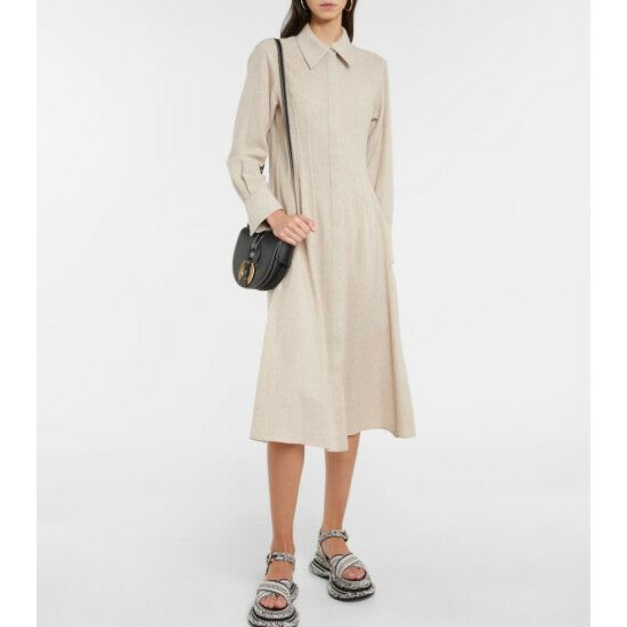 * Chloe Wool And Cashmere Shirt Dress Dresses