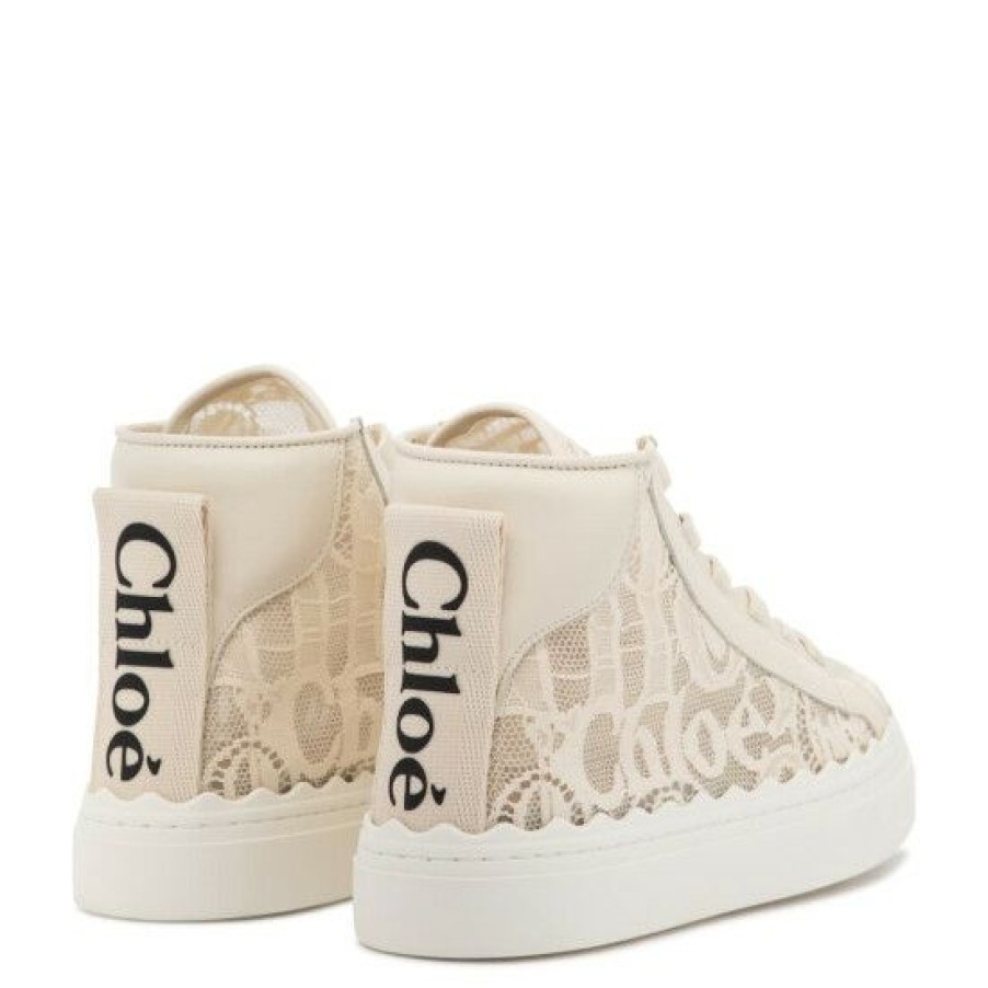 * Chloe Lauren Lace High-Top Sneakers Sneakers