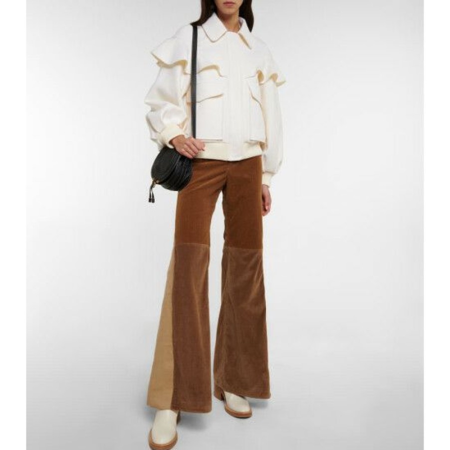 * Chloe High-Rise Flared Corduroy Pants Pants