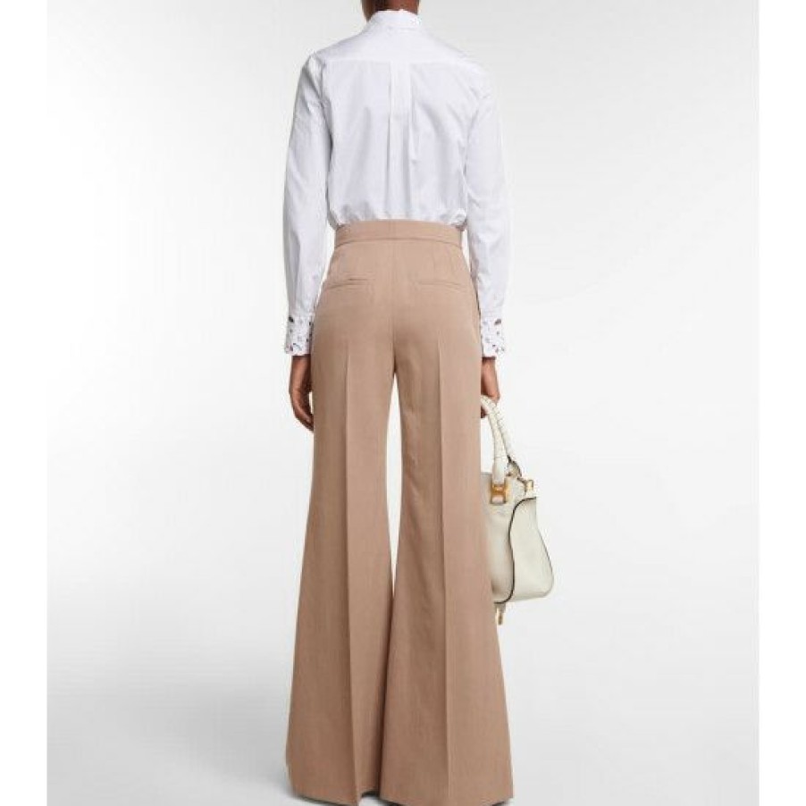 * Chloe High-Rise Flared Virgin Wool Pants Pants