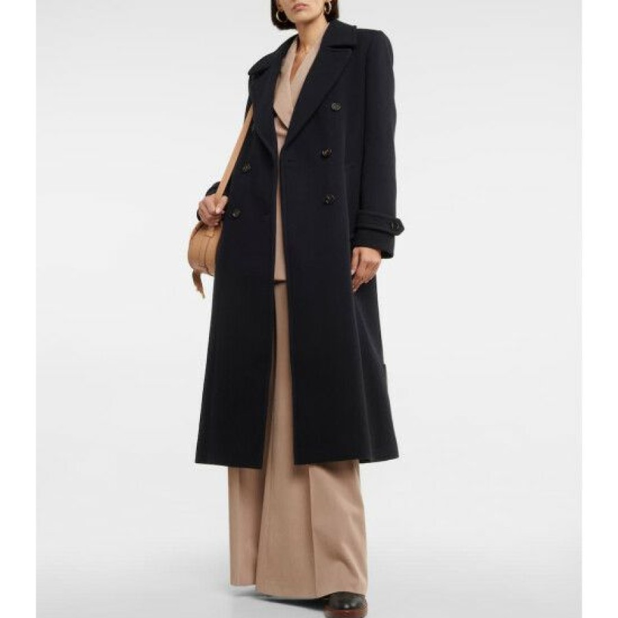 * Chloe Wool-Blend Double-Breasted Coat Coats