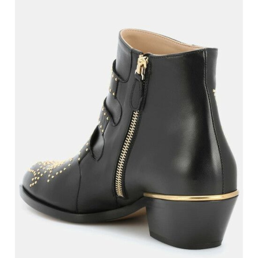 * Chloe Susanna Studded Leather Ankle Boots Ankle Boots