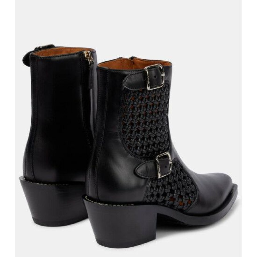 * Chloe Nellie Leather Ankle Boots Ankle Boots