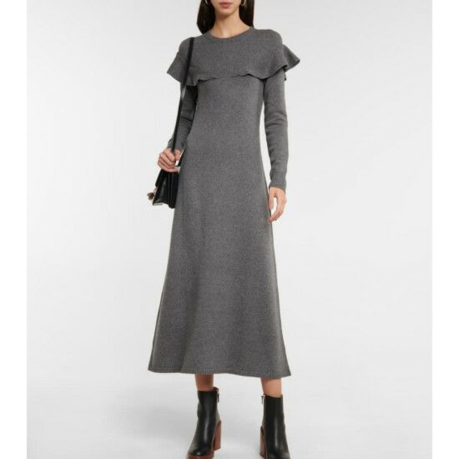 * Chloe Cashmere Midi Dress Dresses