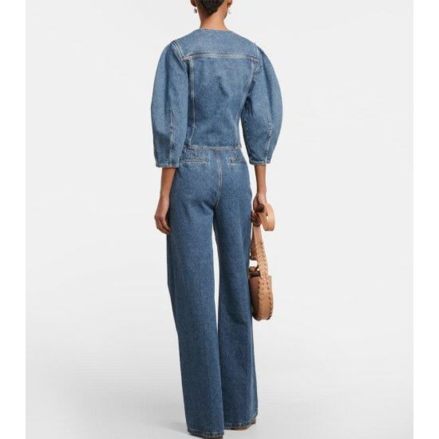 * Chloe Double-Breasted Denim Jacket Denim