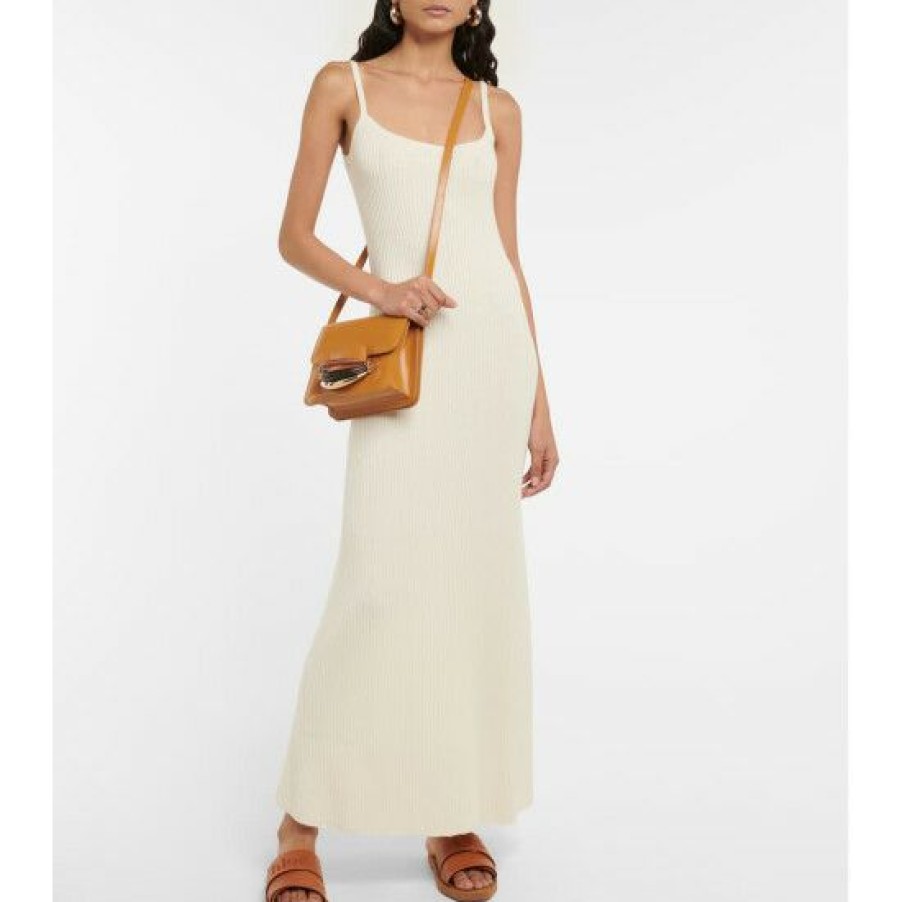 * Chloe Ribbed-Knit Wool-Blend Slip Dress Dresses