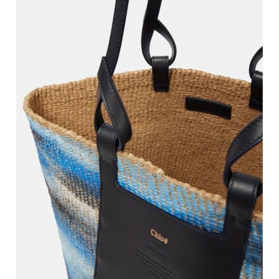 * Chloe Tie-Dye Raffia Basket Bag Tote Bags