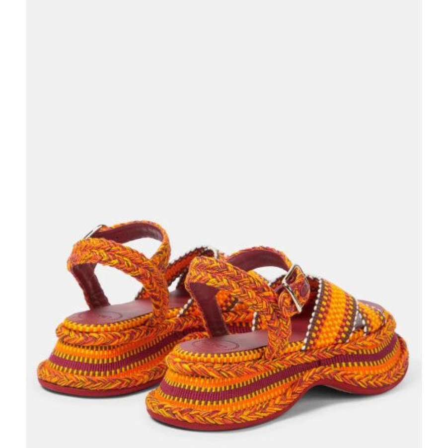 * Chloe Meril Woven Platform Sandals Sandals