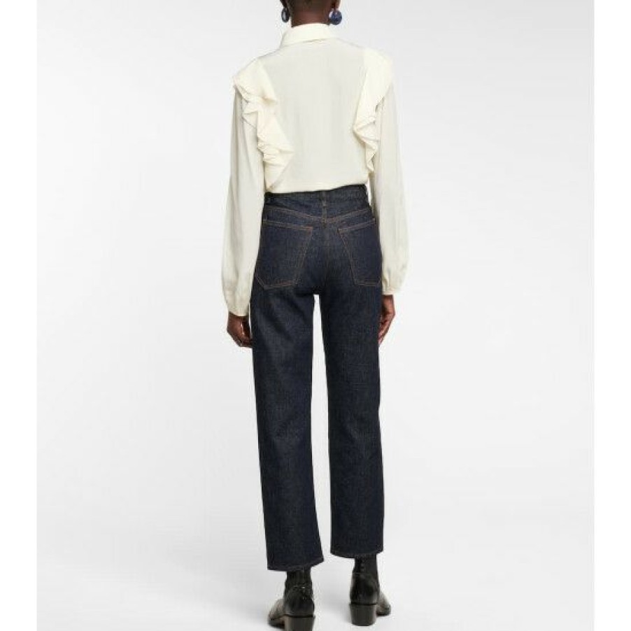 * Chloe Logo Embroidered High-Rise Jeans Jeans