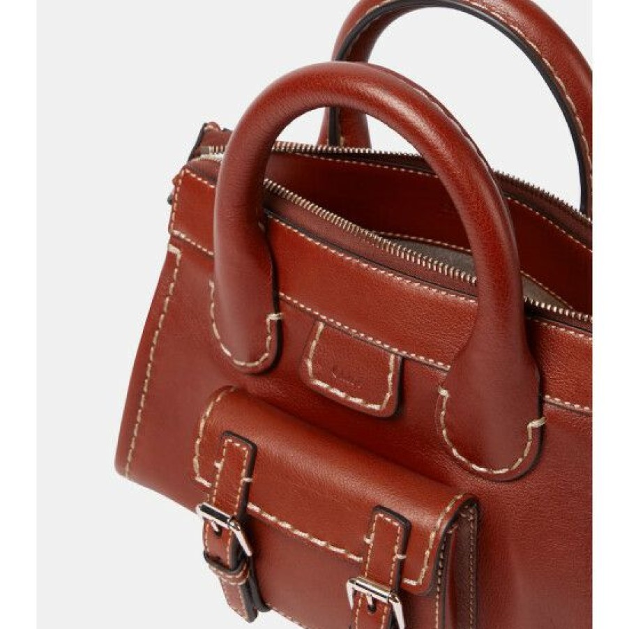 * Chloe Edith Mini Leather Tote Top-Handle Bags