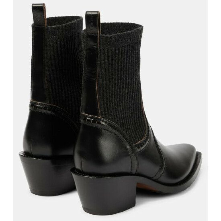 * Chloe Leather Ankle Boots Ankle Boots