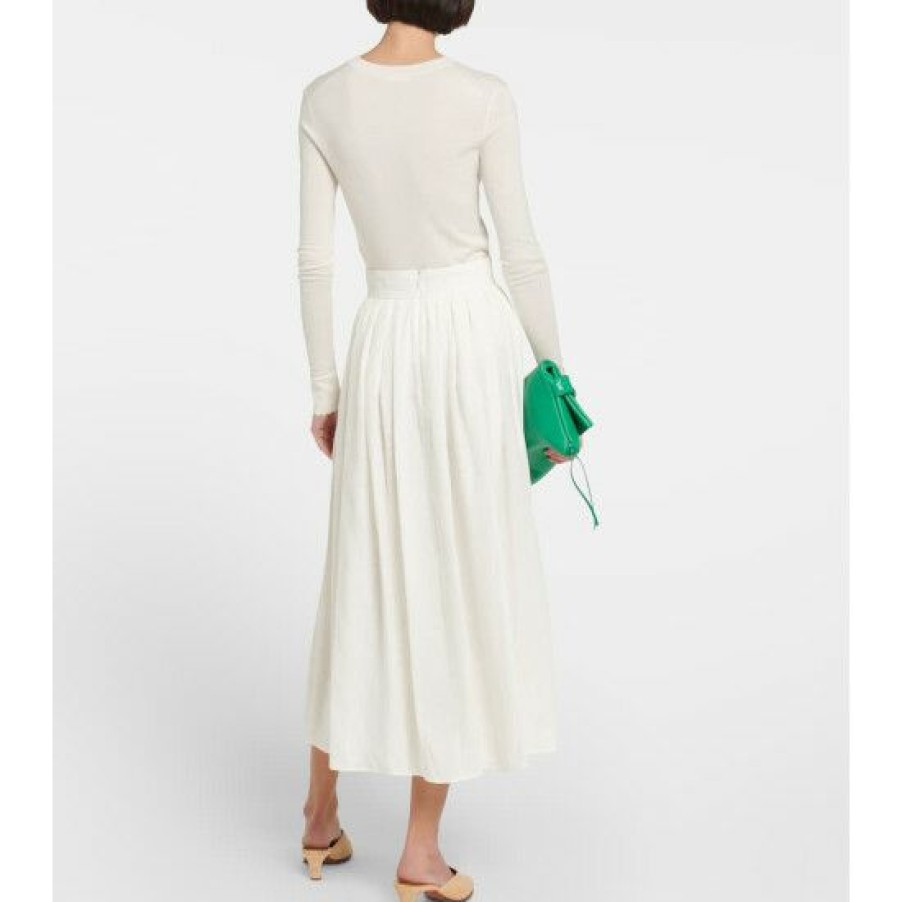 * Chloe Linen Midi Skirt Skirts