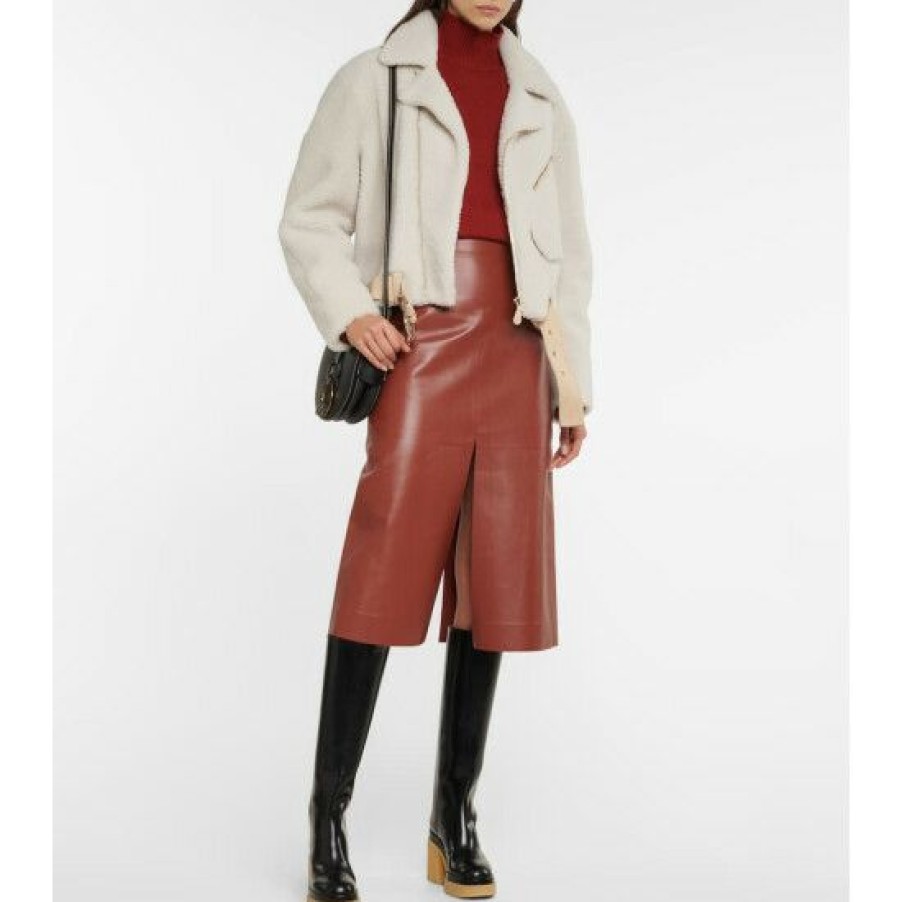 * Chloe Shearling Biker Jacket Jackets