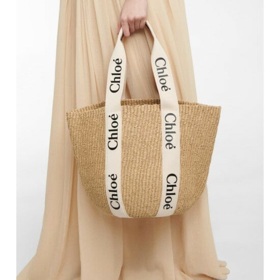 * Chloe X Mifuko Woody Large Raffia Tote Tote Bags