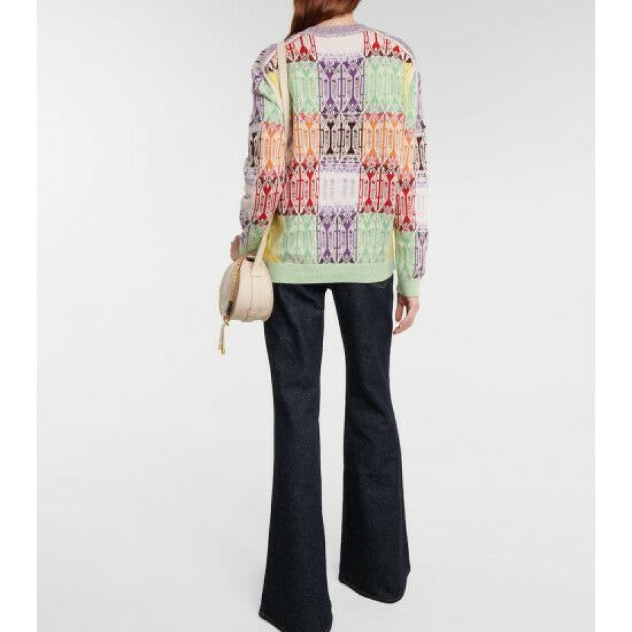 * Chloe Jacquard Cashmere And Wool Sweater Knitwear