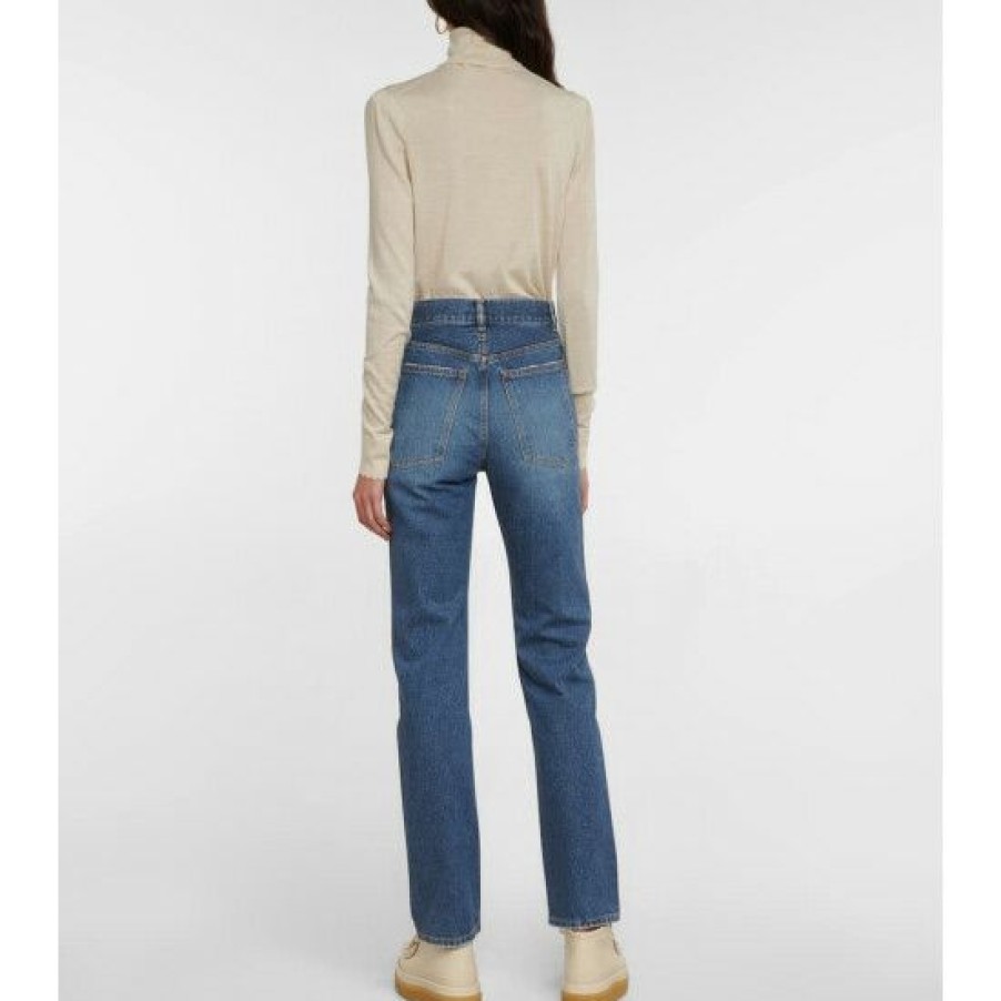 * Chloe Mid-Rise Straight Jeans Jeans