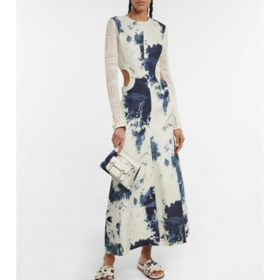 * Chloe Tie-Dye Cutout Midi Dress Dresses