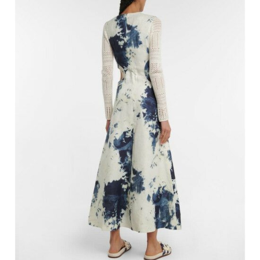 * Chloe Tie-Dye Cutout Midi Dress Dresses