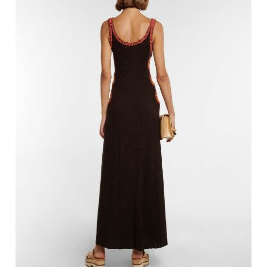 * Chloe Crochet-Trimmed Cutout Wool Maxi Dress Dresses