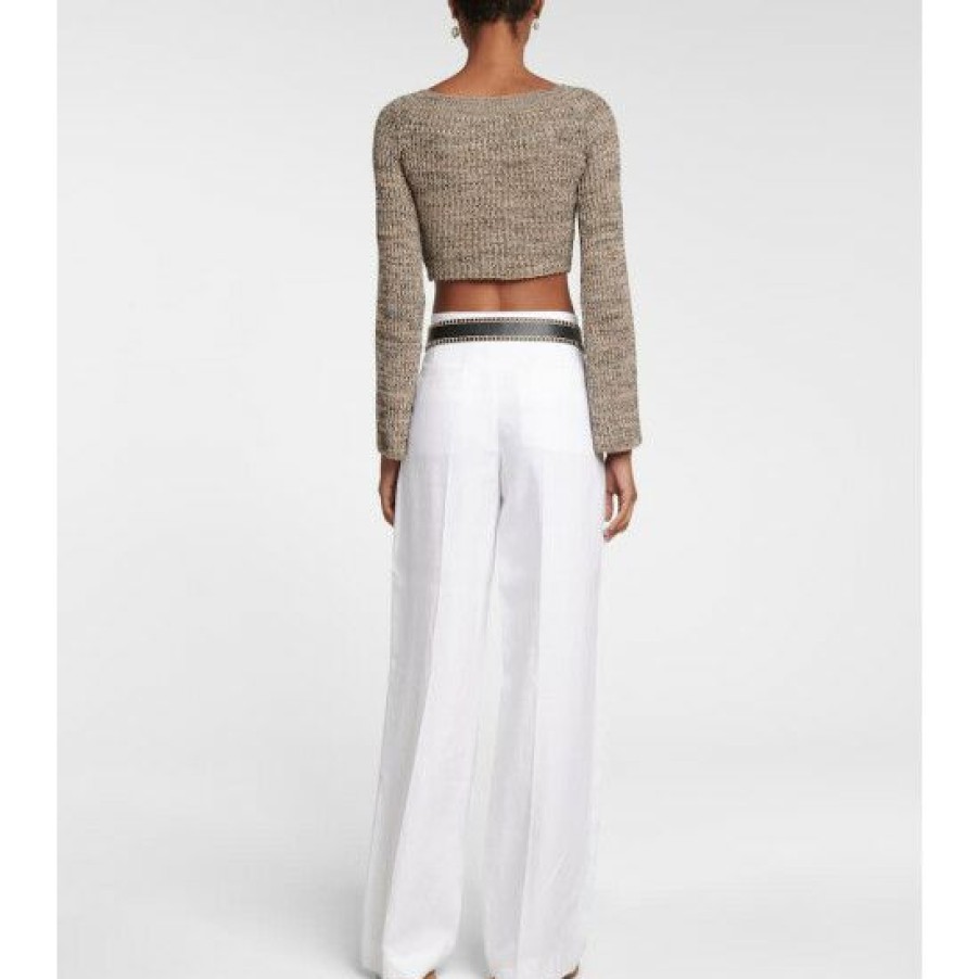 * Chloe Cropped Cashmere-Blend Sweater Knitwear