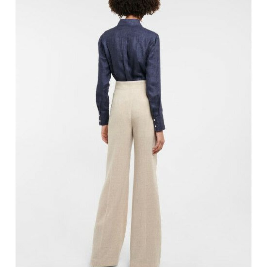 * Chloe High-Rise Wool And Cashmere Pants Pants