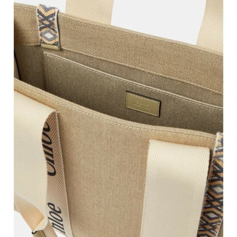 * Chloe Woody Medium Canvas Tote Tote Bags